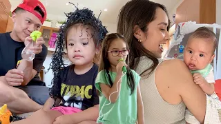 Giving Veyda Her First Haircut + Cathy Nguyen Stops By and Our Babies Start a Band