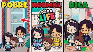 FAMILIA POBRE vs FAMILIA NORMAL vs FAMILIA RICA en TOCA BOCA LIFE WORLD 🐸 SIMBA PK XD