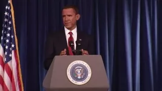 Steve Bridges as President Obama - January 2010 - Pt 2