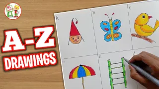 Drawing With Letters | How To Draw With Alphabet | Draw with ABCD.Z | Alphabet Drawing | Art Animesh