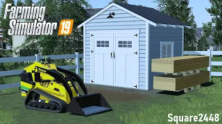 BUILDING YARD SHED! | (CONCRETE PAD & FRAMING) | CONSTRUCTION | ROLEPLAY | FS19