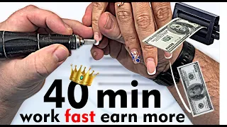 WORK FAST - EARN MORE! GURU RUSSIAN NAIL TECH SHOWS HOW TO SPEED UP AND EARN MORE MONEY ON GEL NAILS