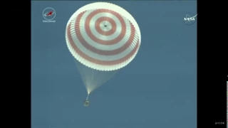 Landing of Soyuz MS 02 back on Earth / Посадка корабля "СОЮЗ"