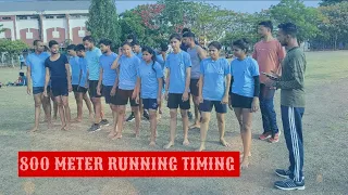 M.P POLICE 800 RUNNING TIMING RANJEET PHYSICAL ACADEMY DEWAS 9522267414