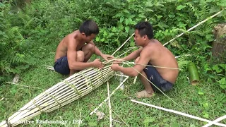 Técnica primitiva de pesca com cóvo de bambu - série DIY