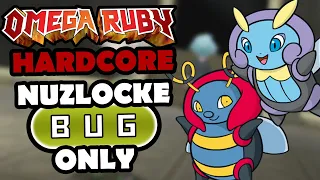 Can I Beat A Pokemon Omega Ruby Hardcore Nuzlocke With BUG Types ONLY!?