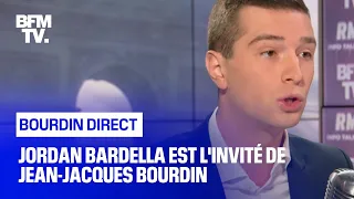 Jordan Bardella face à Jean-Jacques Bourdin en direct