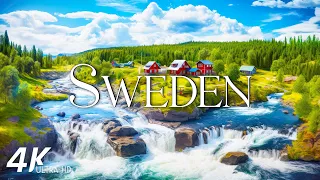 FLYING OVER SWEDEN (4K Video UHD) - Peaceful Piano Music With Beautiful Nature For Relaxation
