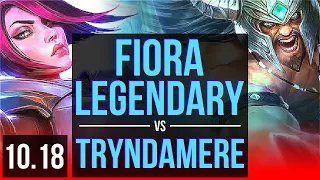 FIORA vs TRYNDAMERE (TOP) | 3 early solo kills, Legendary | EUW Master | v10.18