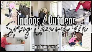 NEW! TACKLE YOUR MESS 2024: Indoor / Outdoor Spring Deep Clean with me + DIY ENTRYWAY MUDROOM REVEAL