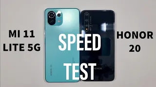 Xiaomi Mi 11 Lite 5G vs Honor 20 Speed Test