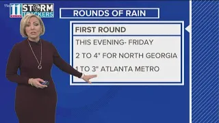 Heavy rains expected to hit metro Atlanta tonight