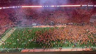 Top View of Tennessee Fans STORMING the Field After Beating Alabama