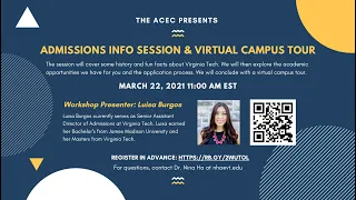 Admissions Information Session and Virtual Campus Tour