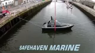 Self-righting capsize recovery test of Barracuda by her builders Safehaven Marine