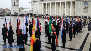 Litauen feiert den NATO-Tag am 29. März 2022 in Vilnius.