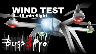MJX BUGS 3 PRO GPS WIND 18 min FLIGHT TESTING Brushless Quadcopter REVIEW