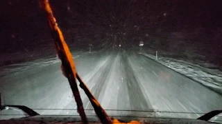 N I-15 to E I-70 Utah. 70,000 LBS Heavy Running Barefoot Uphill at Night in a Snow Storm!!