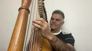 Santa Luzia música de Abel e Caim dupla sertaneja tocado em harpa paraguaia por Olivino Silva