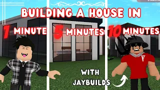 Bloxburg:Building a house in 1 minute,5 minutes & 10 minutes with @JayBuildzYT #roblox#bloxburgbuilds