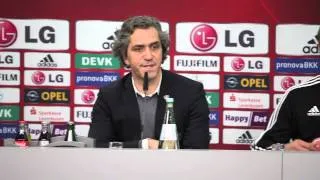 Pressekonferenz nach dem DFB-Pokal-Viertelfinale in Leverkusen