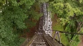 Blue Streak Roller Coaster POV Conneaut Lake Park Wooden Rollercoaster On-Ride