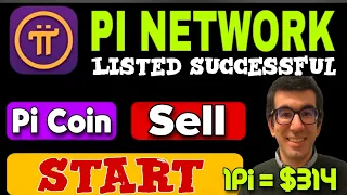 Boom 💥 Pi Network listed Successful 🤩 Pi Coin Sell Start New update 🤯 1Pi = $314 🤑🎉 #bitcoin #crypto