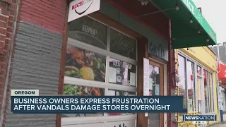 Business owners express frustration after vandals damage Portland stores overnight