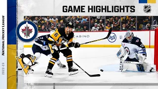 Jets @ Penguins 1/13 | NHL Highlights 2023