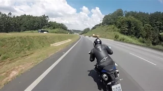 XJ6 vs Triumph 1000 + top speed!