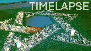 I Built a City Using Cities: Skylines | Timelapse Build | Star of David City