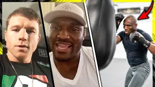 Canelo REACTS to Kamaru Usman Calling Him Out! Usman Boxing Training Footage (Canelo vs Usman)