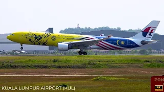 20 Minutes KUALA LUMPUR LANDINGS and TAKEOFFS in 4K | KUALA LUMPUR Airport Plane Spotting (KUL/WMKK)