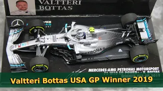 Valtteri Bottas - Mercedes W10 2019 - USA GP Winner - Minichamps F1 1:43 model car review