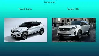 2020 Renault Captur vs 2020 Peugeot 3008 - Technical Data Comparison