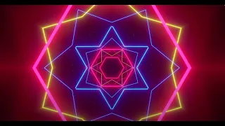 10 hour 4k VJ loop Flight in abstract sci-fi Neon tunnel/screensaver 4k background video