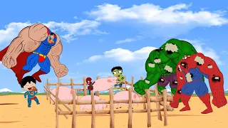 Superman Family is rich & Hulk Family,Spiderman is poor:Do You Like Rich or Poor?|FUNCARTOON MOVIES