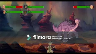 Littlefoot vs. Cera with healthbars