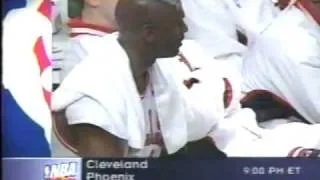 Michael Jordan 1998 vs Sonics  - 40 points with the flu
