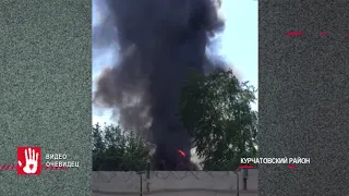 Жителей Челябинска напугал огромный столб черного дыма