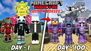 We survived 100 days in Minecraft 1.20 , But There Are Custom Bosses...