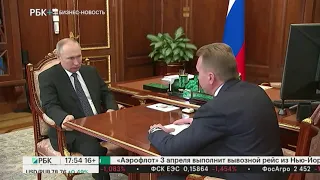 Бизнес-новость. Прошла рабочая встреча президента Владимира Путина и главы ВЭБ.РФ Игоря Шувалова