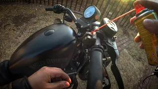 How Not To Lubricate Throttle Cable on a Motorcycle