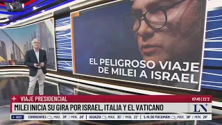 Viaje presidencial: Milei inicia su gira por Israel, Italia y el Vaticano