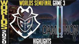 G2 vs DWG Highlights Game 3 | Semifinals Worlds 2020 Playoffs | G2 Esports vs Damwon Gaming G3