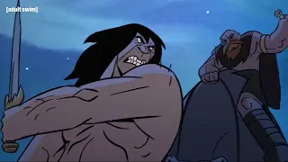 Genndy Tartakovsky's Primal | S2E4 Sneak Peek: Spear and Fang Battle the Warrior Clan | adult swim