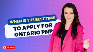 When is the best time to apply for Ontario PNP