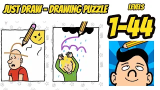 Just Draw - Drawing Puzzles Levels 1 - 44 Gameplay Walkthrough | By Lion Studio