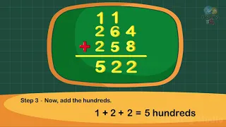 Addition Adding 3 Digit Numbers | with carry over | Maths Basics For CBSE Children | class 2
