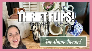 THRIFT FLIPS For HOME DECOR! Upcycled THRIFT STORE Finds for Spring & Year Round Decorating!